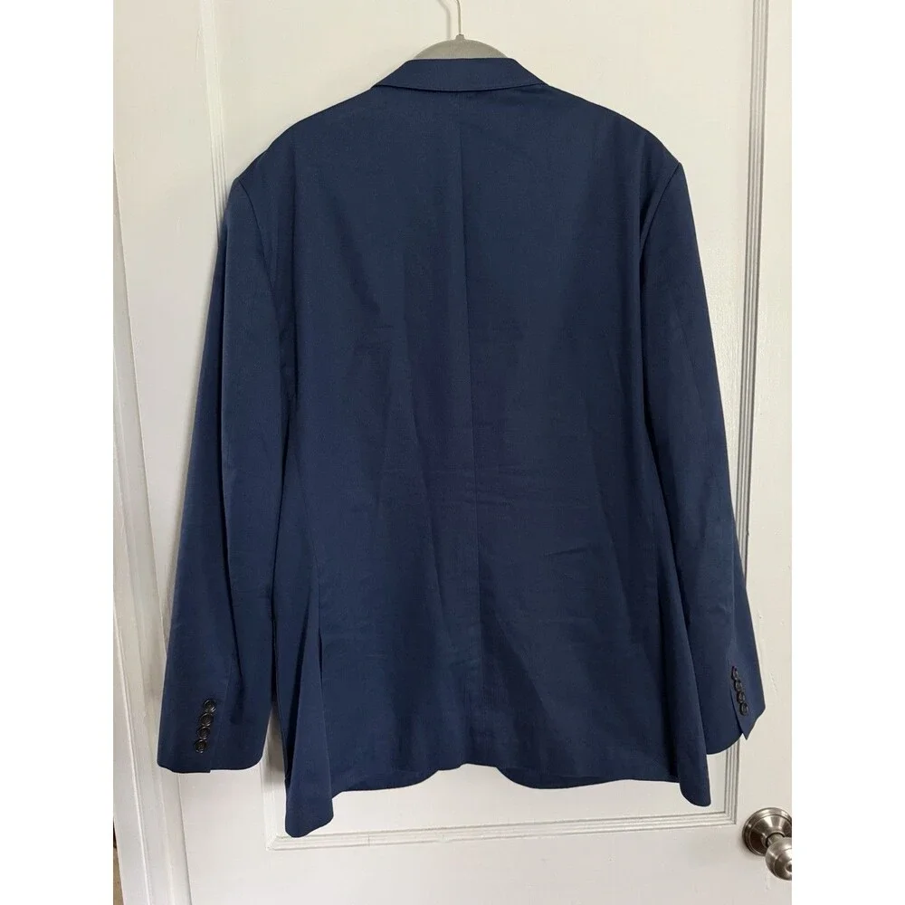 J Crew Ludlow Blazer 42R Navy Blue Larusmiani Italian Cotton 2 Button Sport Coat